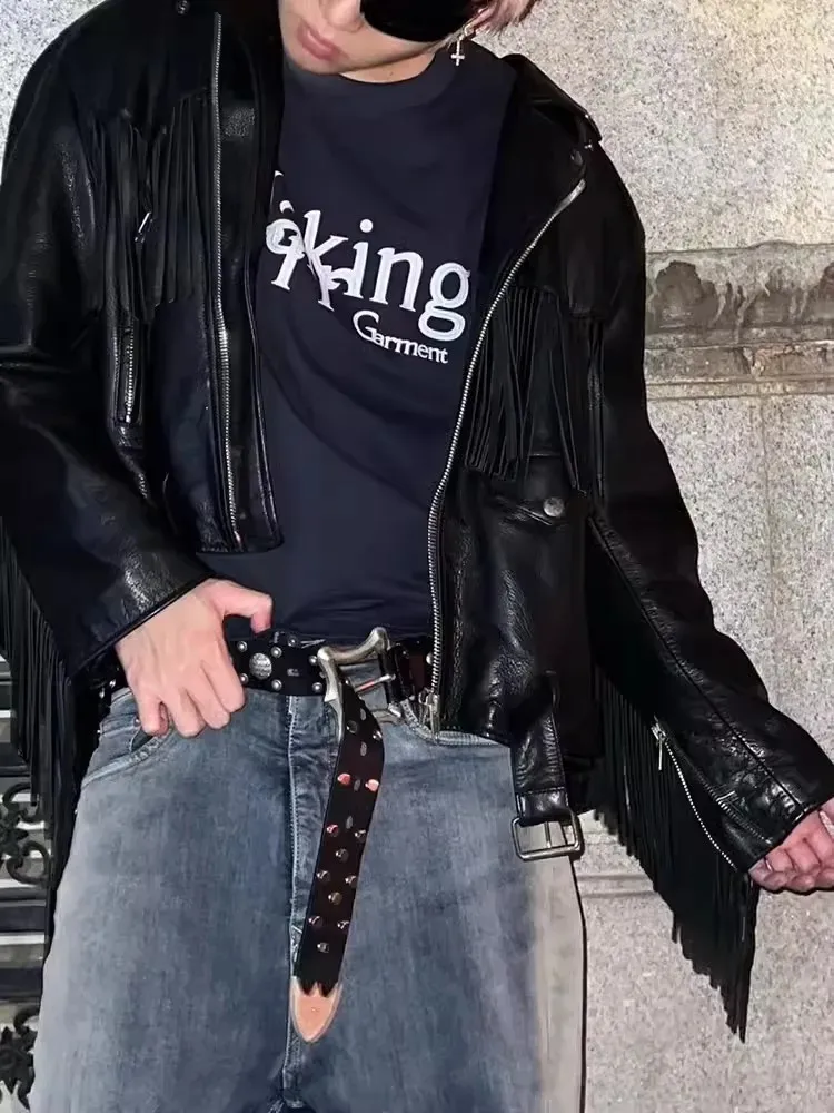 2024 Thug Club Metal Keel Belt Hip Hop Street Genuine 2024 Thug Club Metal Keel Belt Hip Hop Street Genuine