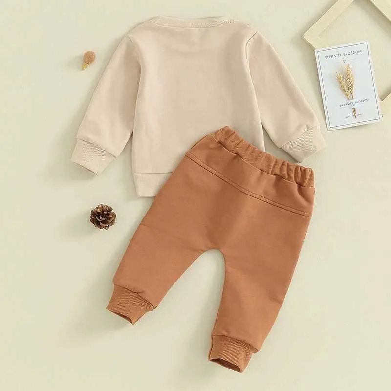 Baby Boys Hoodie And Pants Outfit Set - Long Sleeve Dinosaur Sweatshirt And Pant Set For Toddlers