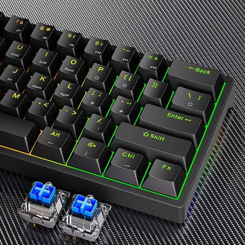 Mini Backlit RGB Gaming gaming keyboard Kit - USB...
