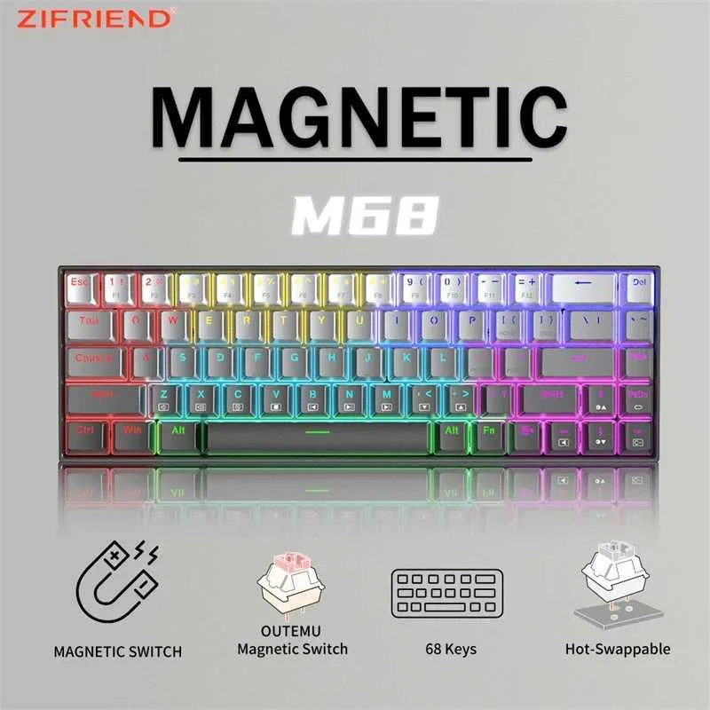ZIFRIEND M68 Magnetic Switch Mechanical Keyboard RGB 8K RT