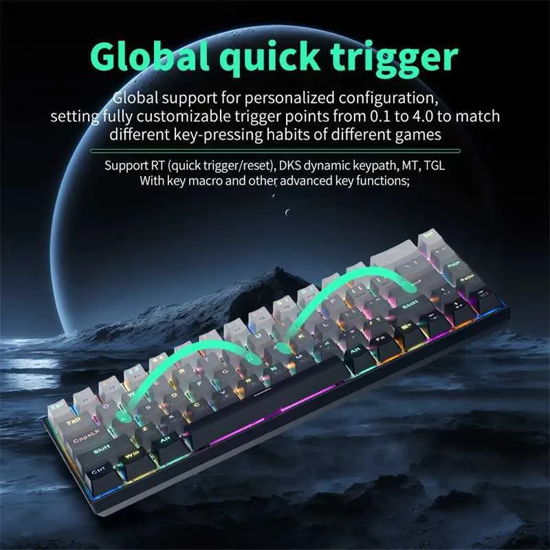 ZIFRIEND M68 Magnetic Switch Mechanical Keyboard RGB 8K RT