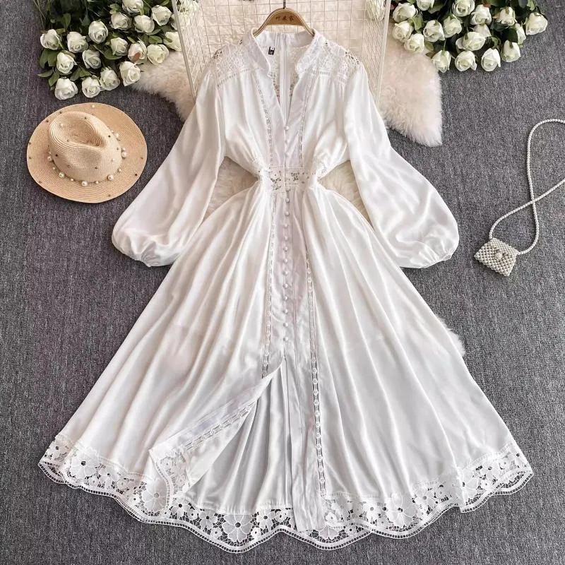 Ankle-Length Bohemian Womens Dress Slim Fit Natural Waistline Polyester  Flutter Sleeve Maxi Dress White from Dhgate Basic & Casual Dresses - price  54.75