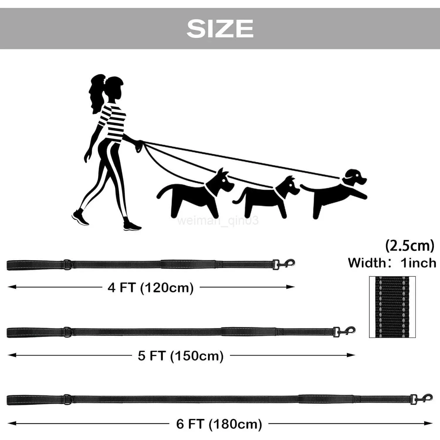 Wholesale Reflective Double Handle Dog Leash Kmart Heavy Duty For Night Safety Ideal For Large And Extra Breeds Perfect For FOG FOCL240715 From Weiman qin03 10.15 DHgate.Com