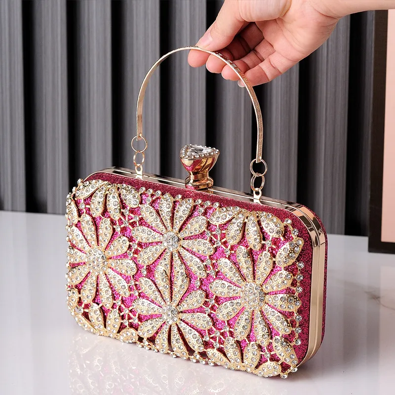 Evening Clutch Bags for Women Apricot Pearl Gold Purse Luxury Handmade Shoulder Bag 2024 Wedding Party Handbag