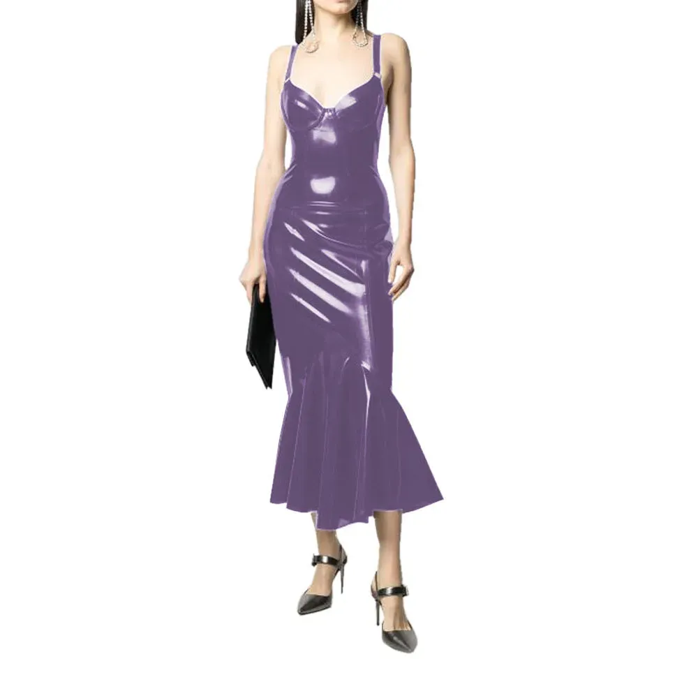green emerald velvet dress Commando Faux Leather Midi Tank Dress