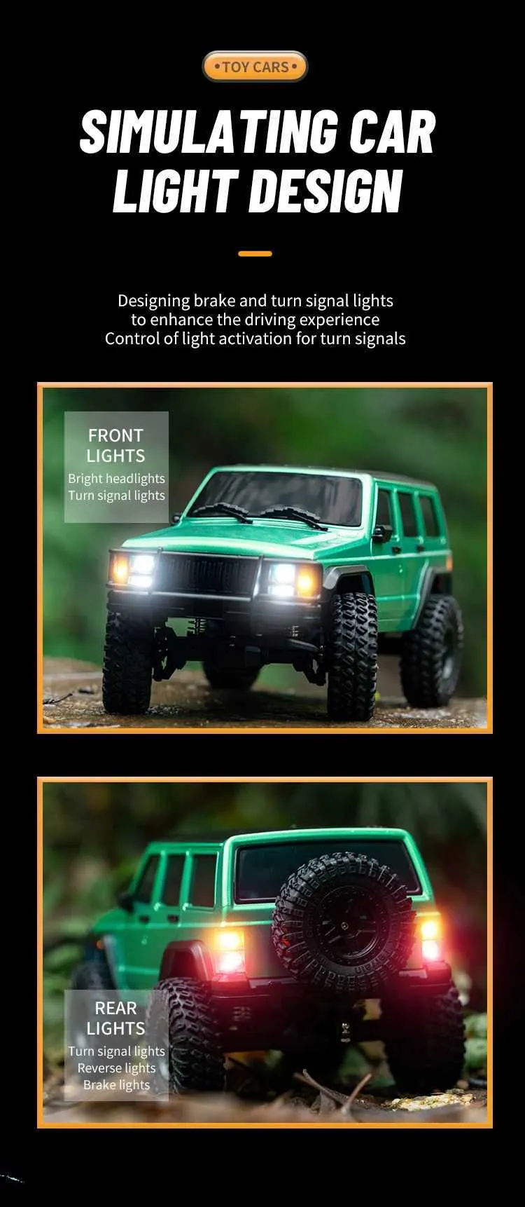 JJRC 1/18 Scale RC Jeep Wrangler - Remote Control Climbing Car with LED ...
