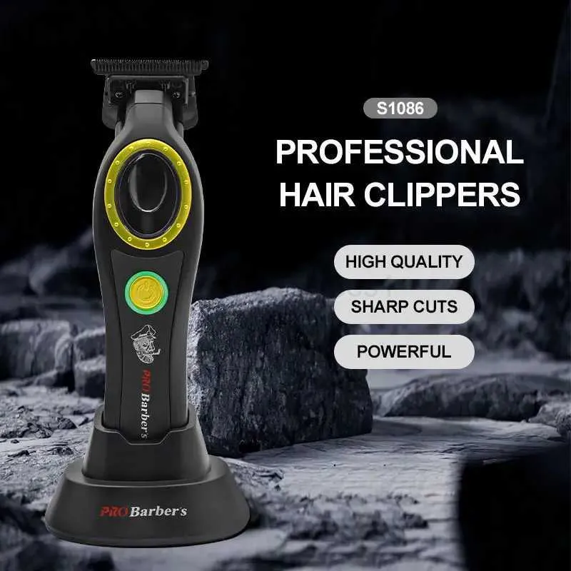 Tondeuse Cheveux & Barbe Sans Fil Rechargeable USB - 4 Têtes, Précision, Style Vintage T-Blade Pro