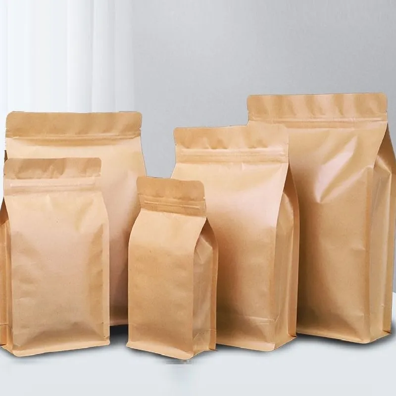 wholesale Eight sided sealed paper plastic composite bag manufacturer customizes multiple styles and specifications