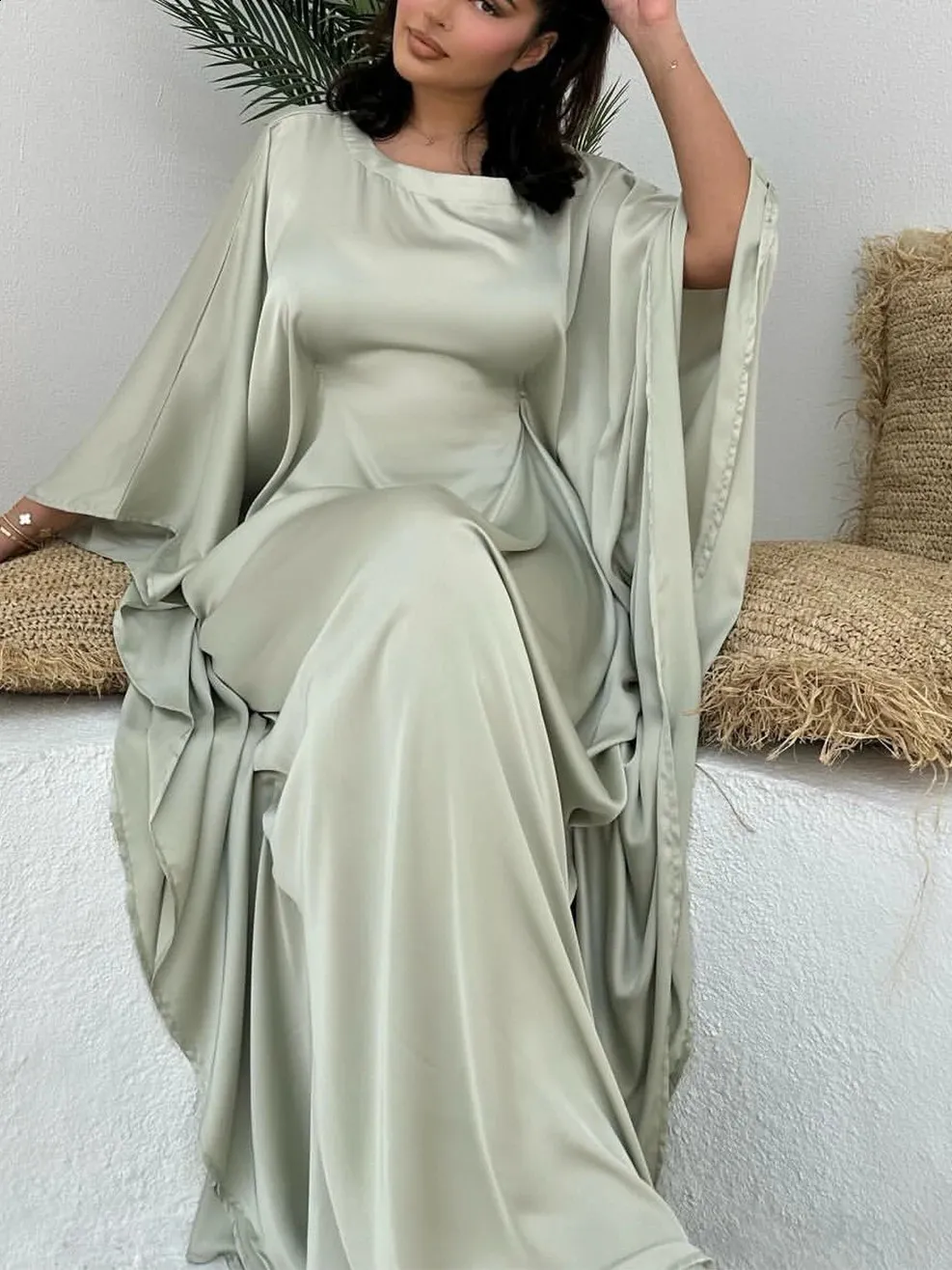 sachin and babi light blue dress Bat Sleeves Mother of The Bride Dresses Tea Length Uganda main image 1