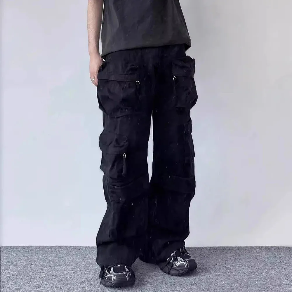 Baggy Combat Trousers Mens Camo Cargo Trousers Y2k Mens Fashion
