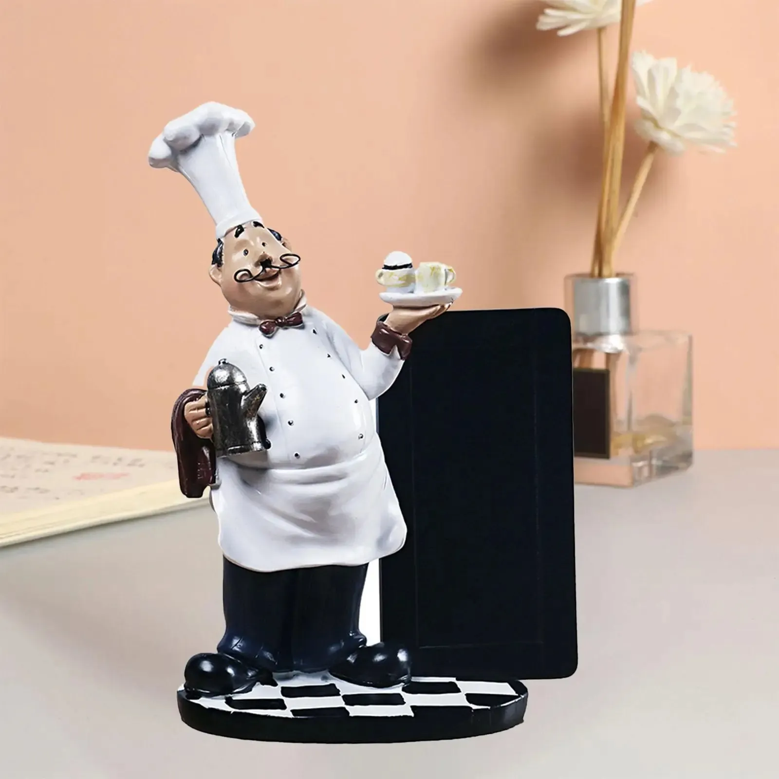 Charming Resin Chef Figurine Ornament for Kitchen Message Board from ...