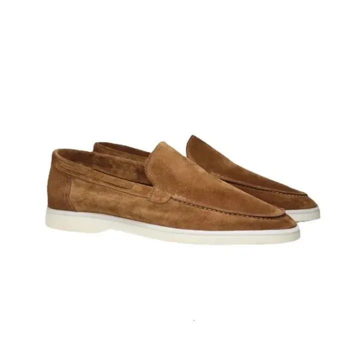 Yacht-Loafer, mattiertes Wildleder, Slipper, flache Fahrschuhe, 4-Jahreszeiten-Wanderschuhe, faule Pantoletten, runde Zehenpartie, Penny-Casual-Mann, große Größe_voghion.com