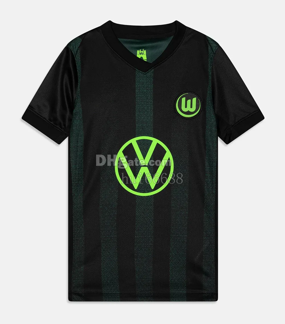 09-10 vintage CL WOLFSBURG HASEBE 13番 DHgate.com:VfL Wolfsburg Retro Soccer Jersey: 23/24 Home