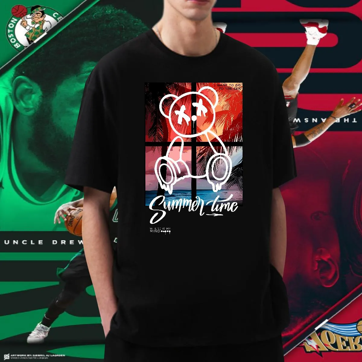 Customized Graffiti Art shirt with t shirt - 100% Cotton, 230g 