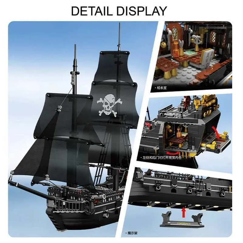 新品大型海賊船モデルビルディングブロックキット モデル構築セット、コレクション Amazon.co.jp: Nifeliz クイーン海賊船 大型海賊船 ビルディング