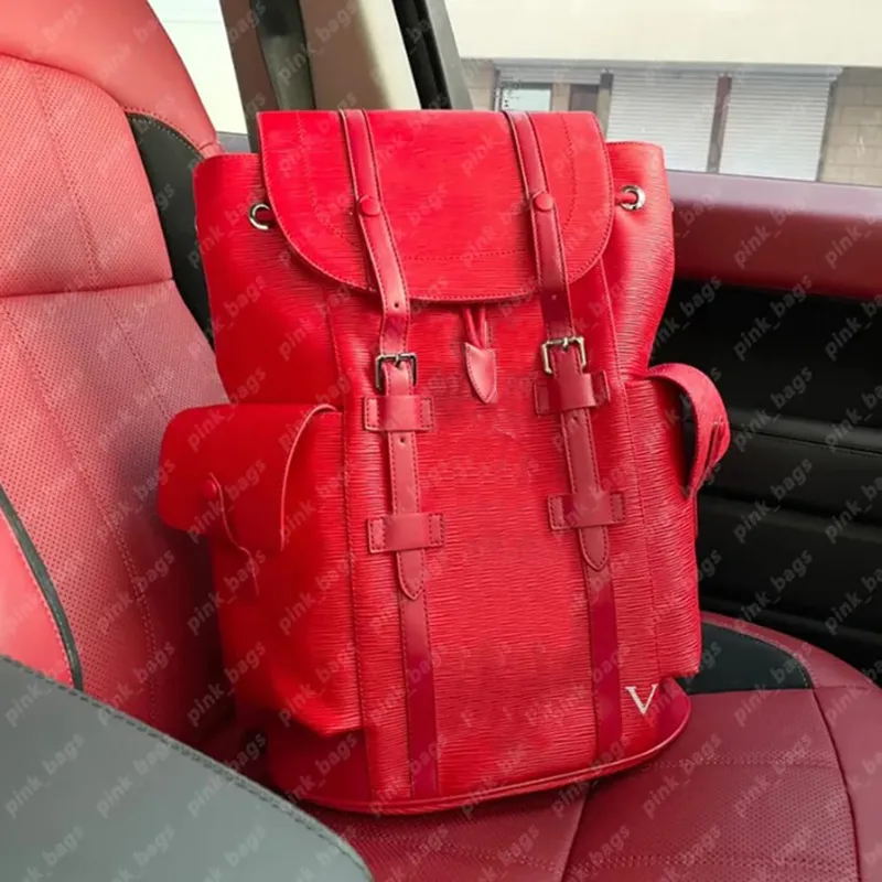 Red designer backpack deals