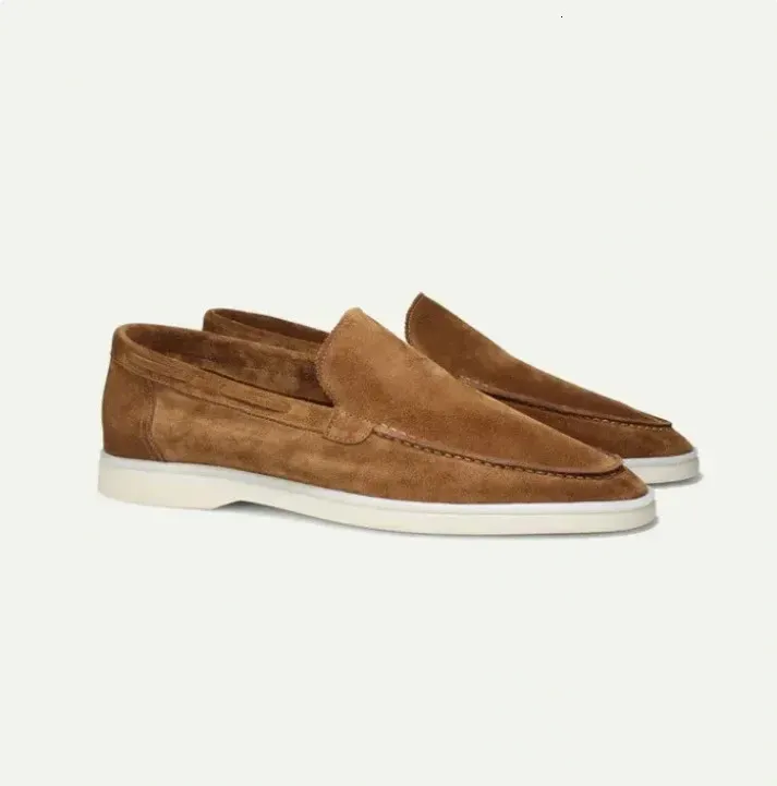 Yacht-Loafer, mattiertes Wildleder, Slipper, flache Fahrschuhe, 4-Jahreszeiten-Wanderschuhe, faule Pantoletten, runde Zehenpartie, Penny-Casual-Mann, große Größe_voghion.com