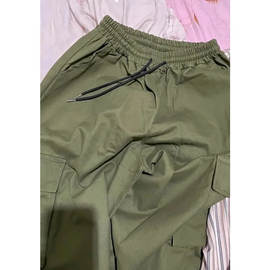 DHgate.com:Techwear Cargo Pants: Elastic Waist, Wide Leg