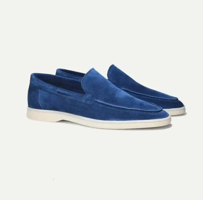 Yacht-Loafer, mattiertes Wildleder, Slipper, flache Fahrschuhe, 4-Jahreszeiten-Wanderschuhe, faule Pantoletten, runde Zehenpartie, Penny-Casual-Mann, große Größe_voghion.com