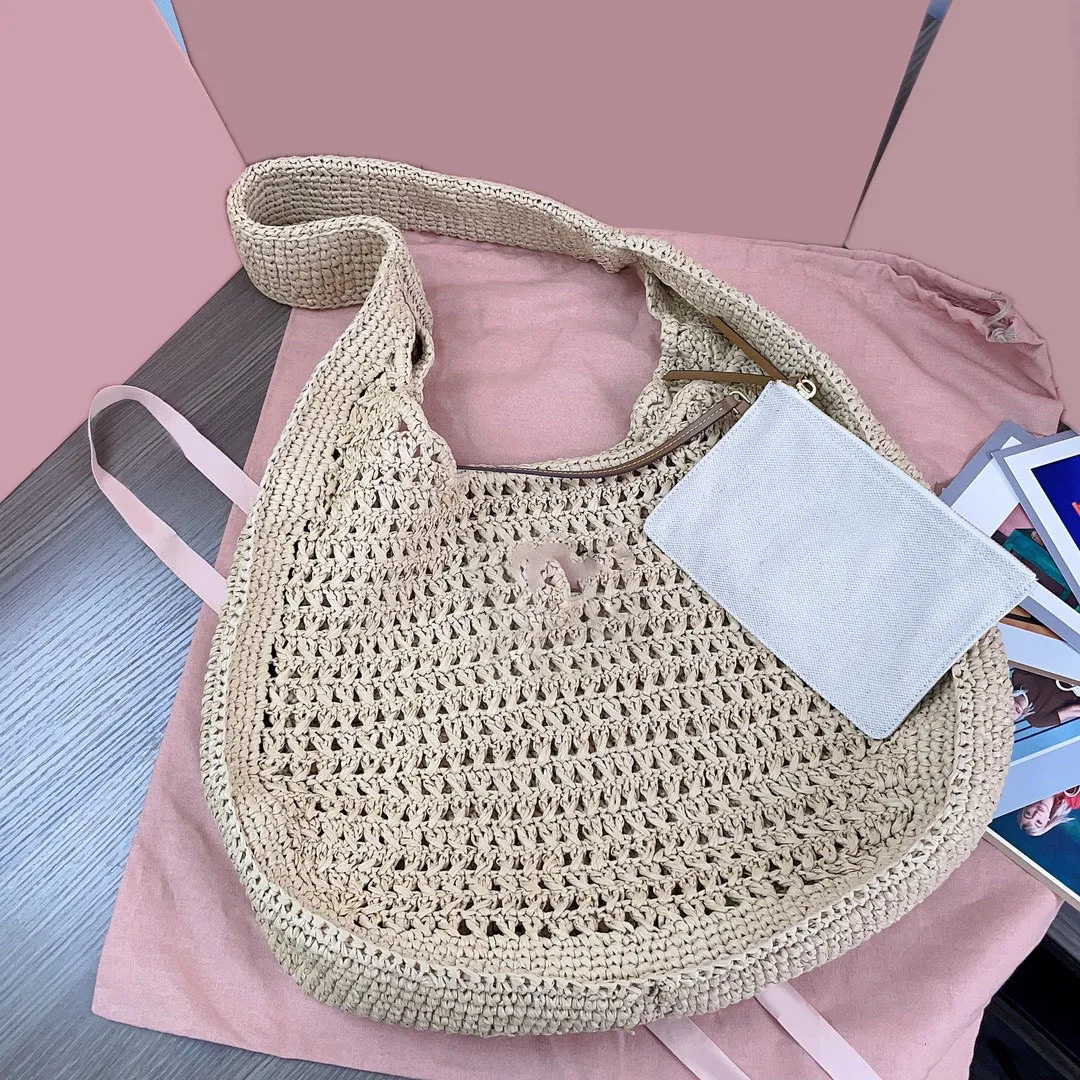 Half moon straw tote cheap