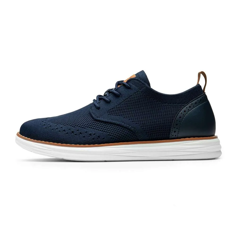 Men\'s Lightweight Oxford Sneakers Lace Up Casual Walking Shoes - Navy (Brand New Men main image 2