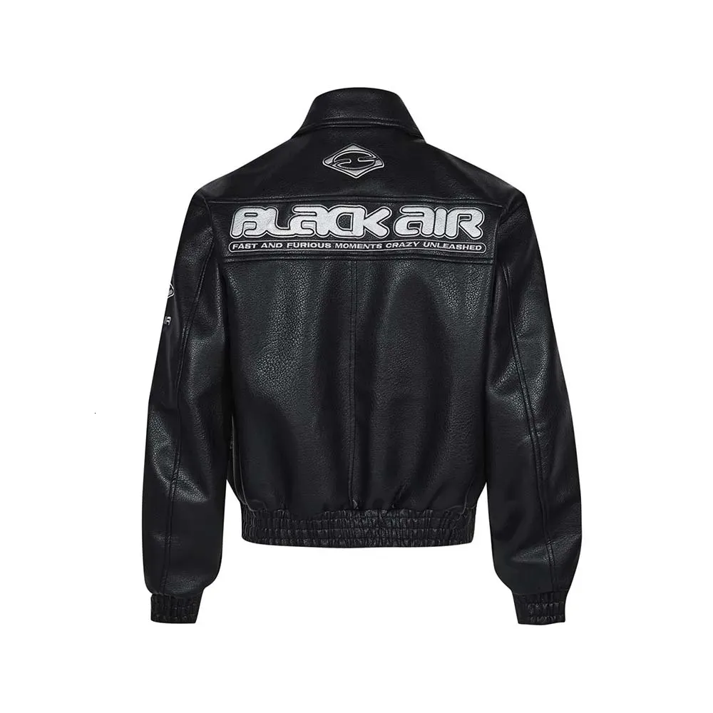 BLACKAIR Racing Leather leather jacket with Embroidery - Hip
