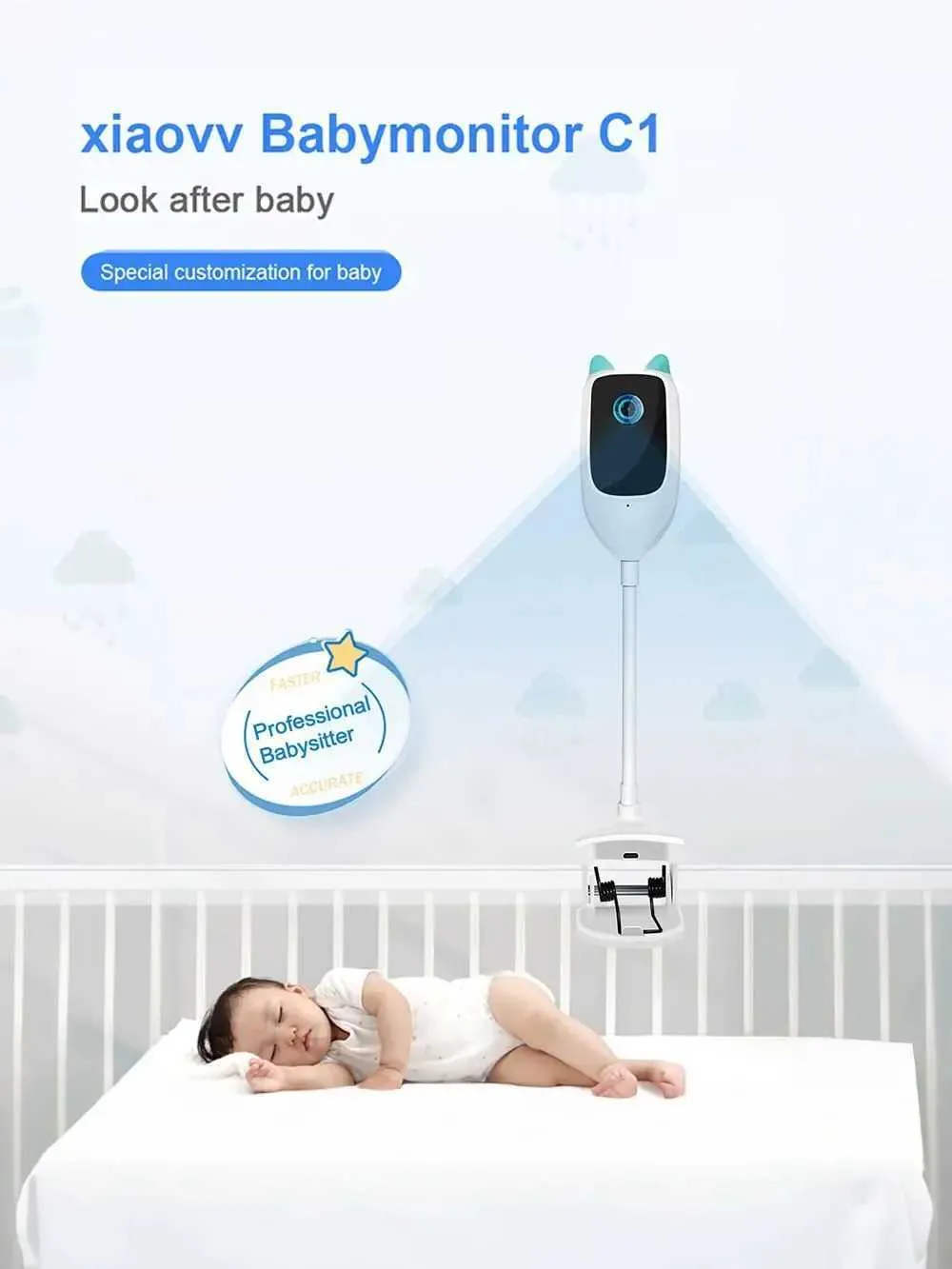 DHgate.com:5MP HD XiaoVV Baby Monitor, Smart Crying Detection, 110 ...