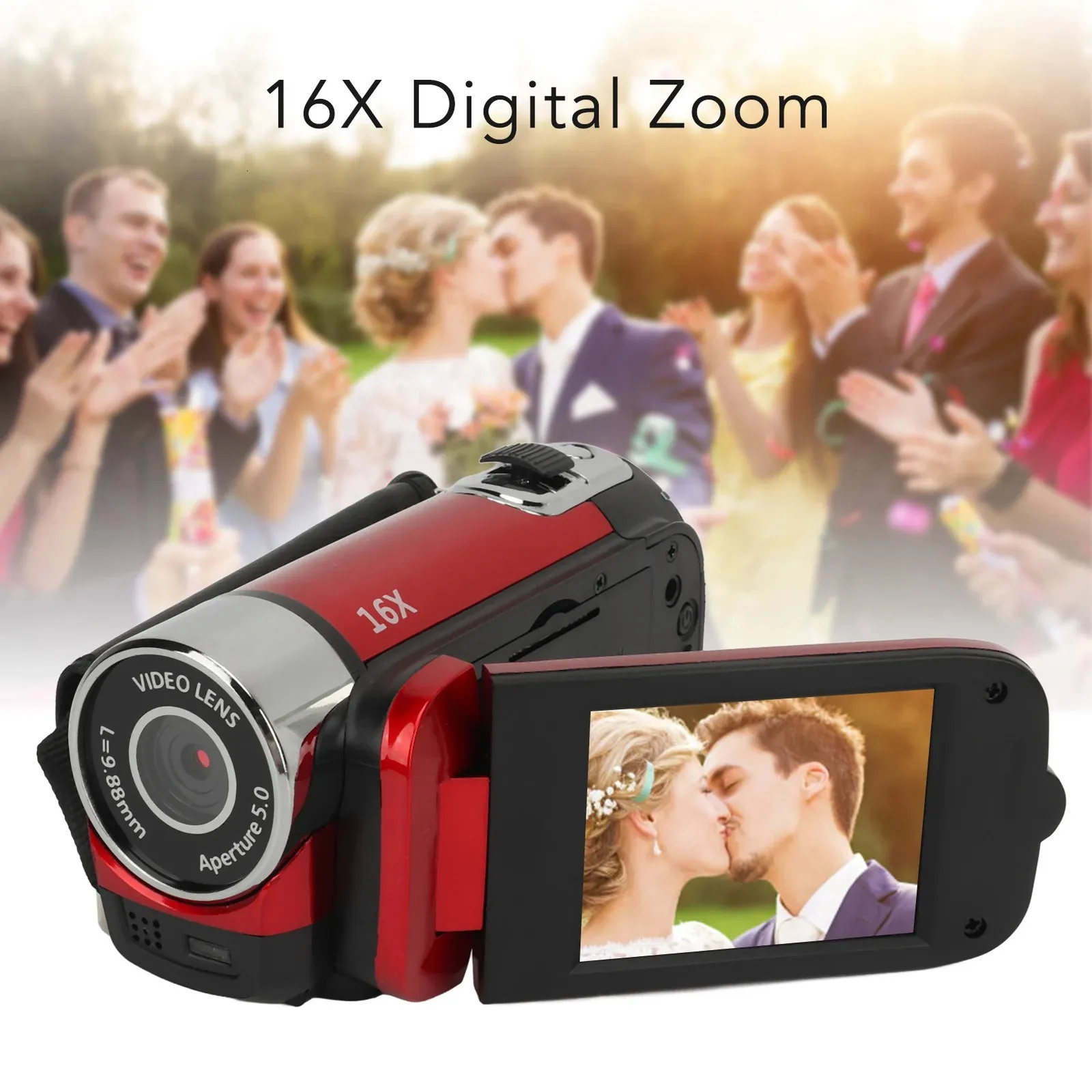 D90 Portable Digital Camera, 1080P 16MP Digital Video Camera For Beginner, 16x Zoom, DV Camera With 2.7 Inch Screen, Anti Shaking Point And Shoot