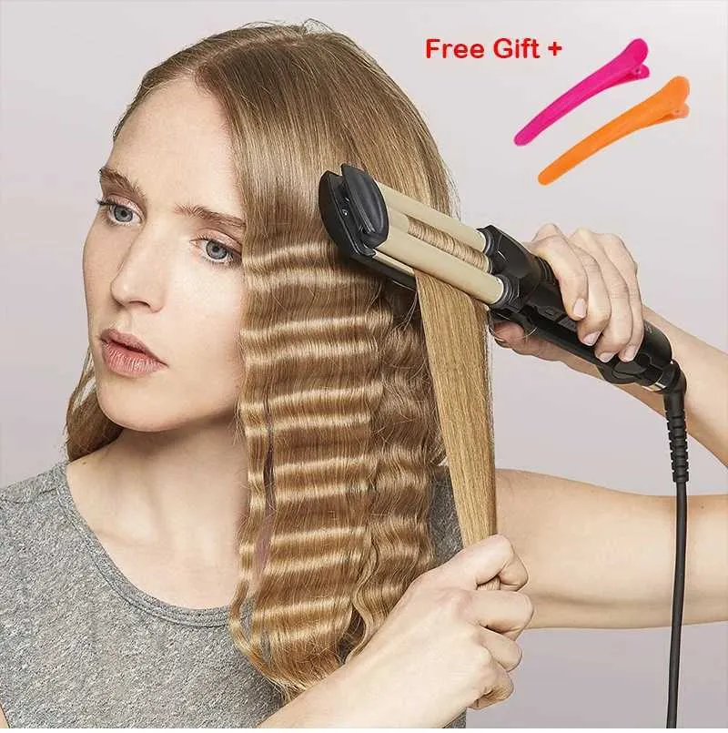 Barrel Hair Waver Curling Iron Ceramic Hair Crimper Wand for Beach  Waves, Fast Heating Hair Styling Tool for All Hair Types Get Yours Now!