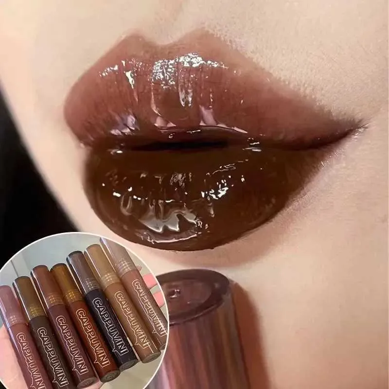 Chocolate Lip Gloss Long Lasting Moisturizes Dark Brown Lip Glaze