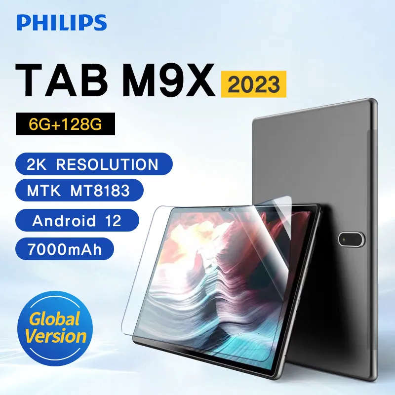 PHILIPS M9X 10.1 2K Android 12 Tablet, 6GB RAM, 128GB ROM, MT8183