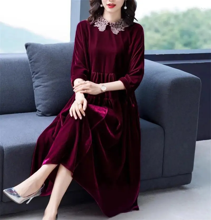 Casual Velvet Dress for Senior Women Mid-Calf Length Autumn Winter Korean Fashion Loose Fit from Dhgate Basic & Casual Dresses - price 58.41 Casual Velvet Dress for Senior Women Mid-Calf Length Autumn Winter Korean Fashion Loose Fit from Dhgate Basic & Casual Dresses - price 58.41