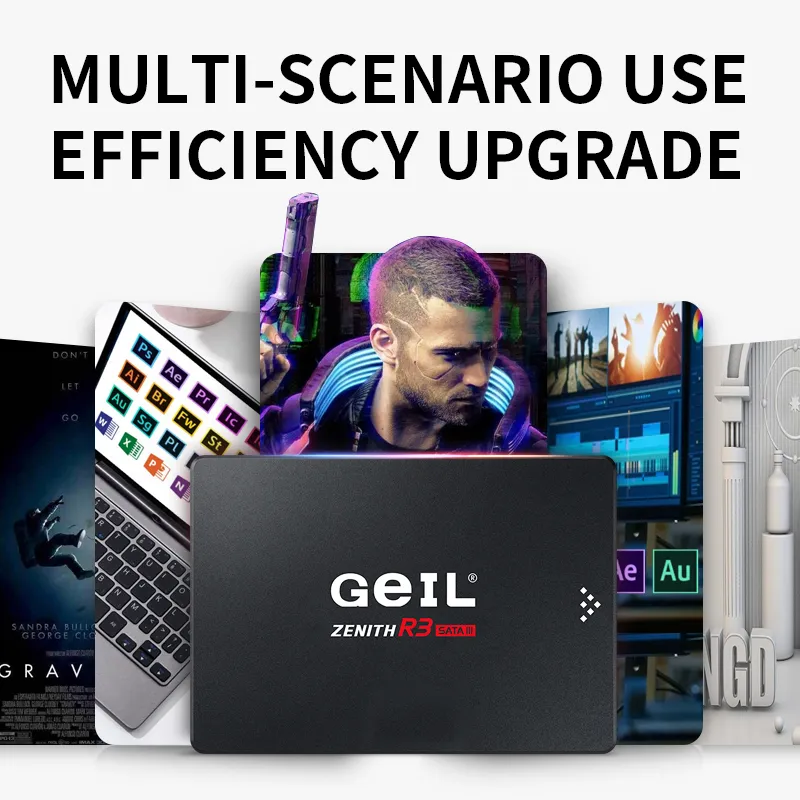GeIL 2.5 Inch SATA III SSD R3 Internal Solid State Drive 128GB 256GB 512GB 1TB 2TB 4tb Hard Disk For Notebook PC Desktop