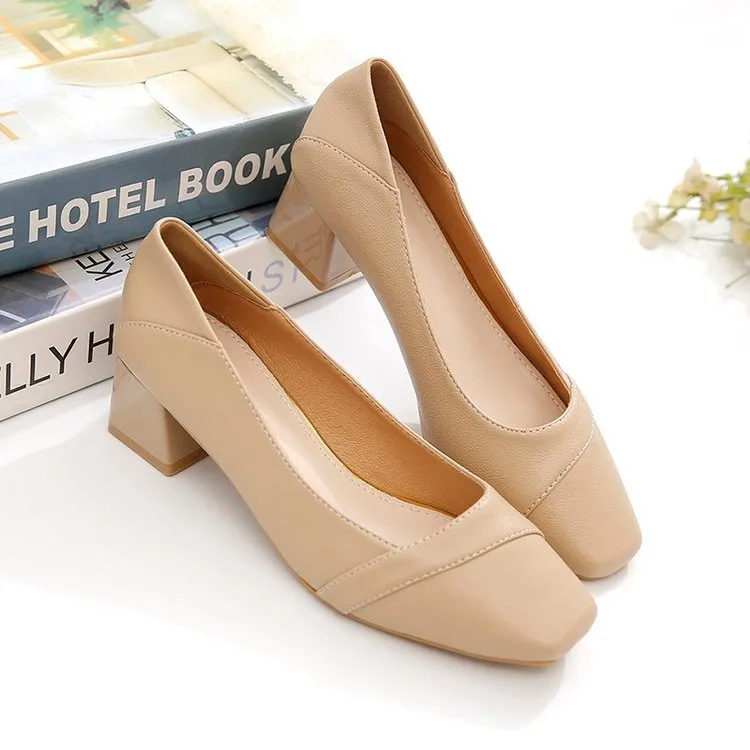 New Fashion Square Heeled shoes for women for Women - Thick Heels 