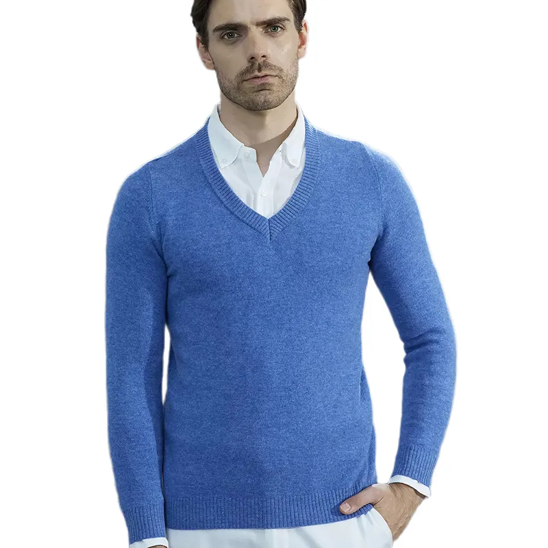 Woolovers Pull Cachemire Col V Homme Mens Cardigan Cashmere