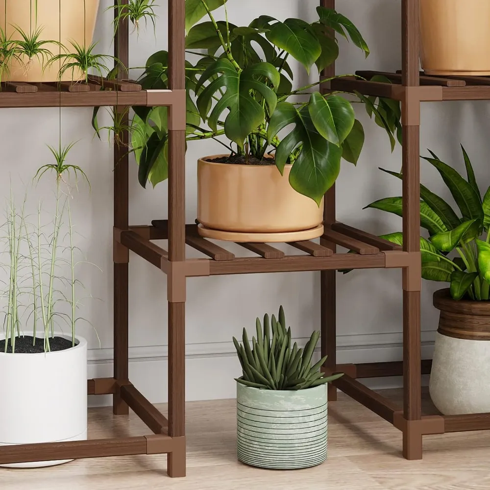 Whonline Plant Stand Indoor, Large Outdoor Rack with 6 Tiers and 13 Potted  Holders, Wood Tiered Tall Shelves for Multiple Plants from Dhgate Kitchen  Furniture - price 54.66