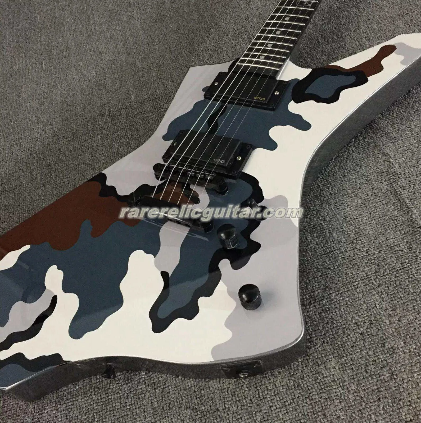 In Stock Snake Byte Style Electric Guitar - Camo EX, EMG Pickups, 9V ...
