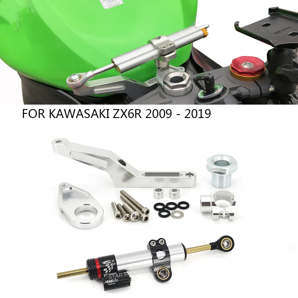 Motorcycle Stabilizer Steering Damper Mount Bracket Kit For Kawasa