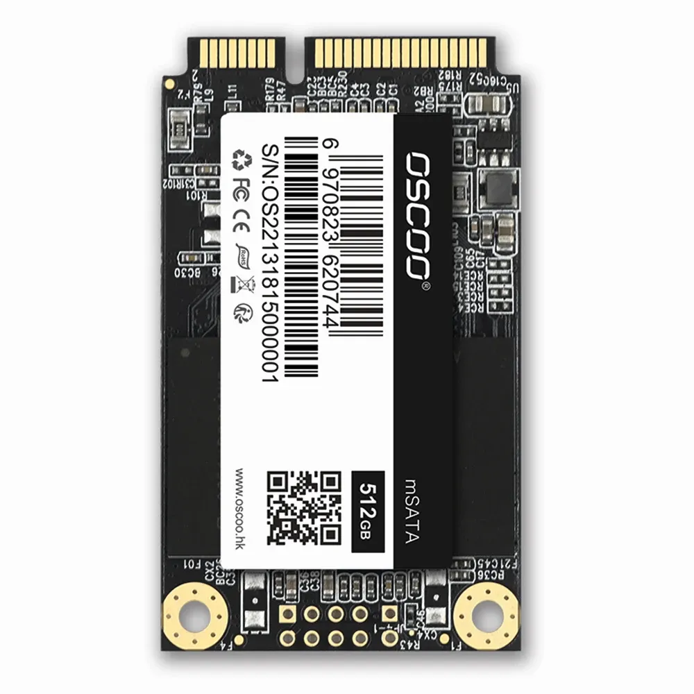 OSCOO MSATA SSD 16GB 64GB 128gb 256gb 512gb Mini PCIE SATA III 6GB/S Internal Solid State Drive MLC Nand SMI2246XT SSD Hard Disk
