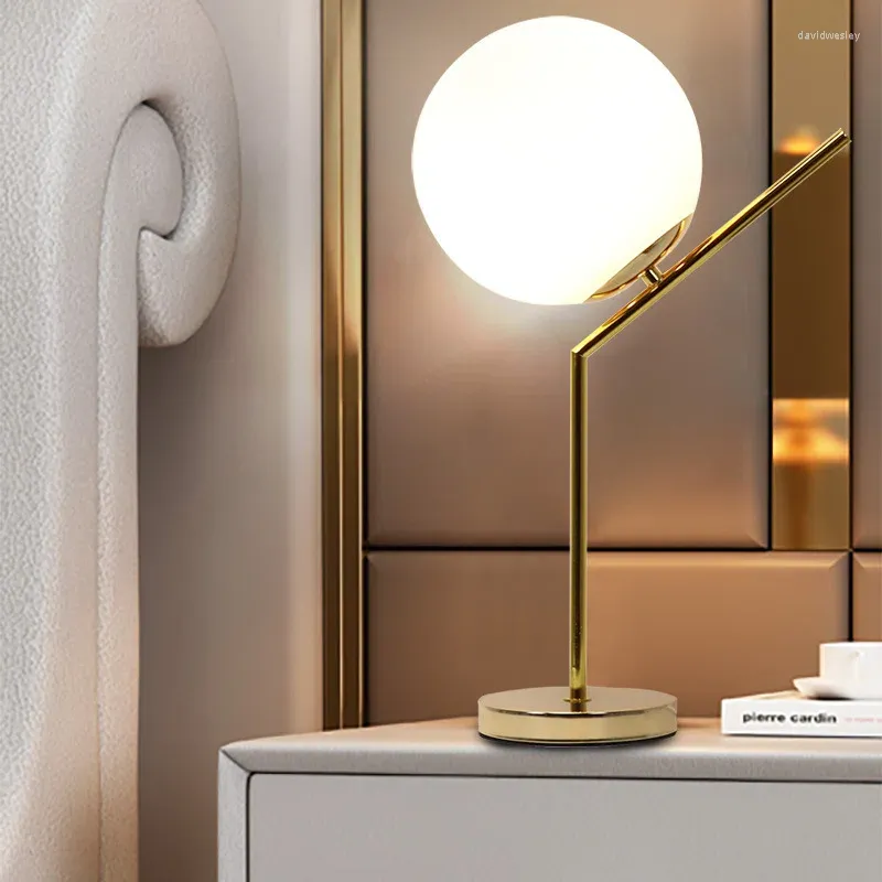 Modern Bedroom Table Lamp with Touch Dimmable Rattan Ball Creative Night Light