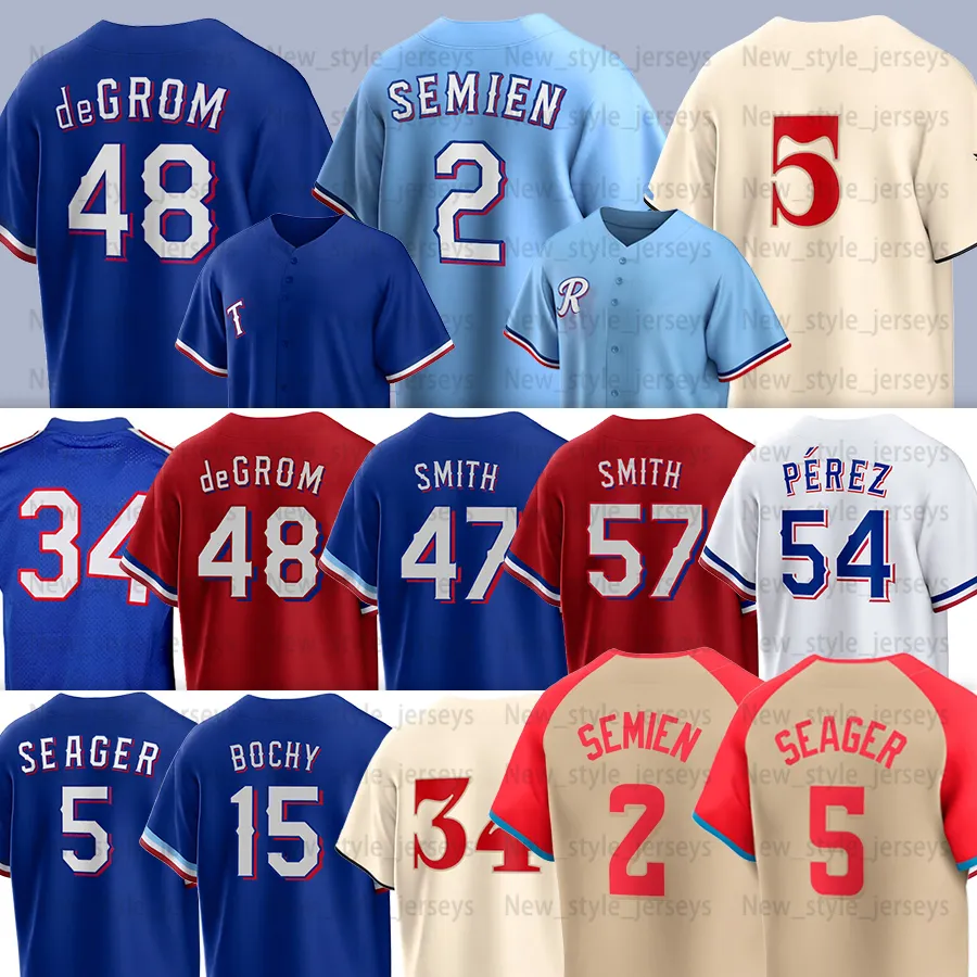 Marcus Ranger Marcus Semien Ranger Baseball Jerseys Corey Seager Adolis Garcia Jon ...