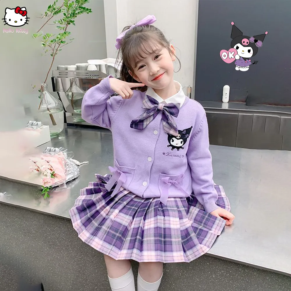 Kawaii Purple Plaid Uniform Skirts JK Fashion Uniform Pastel