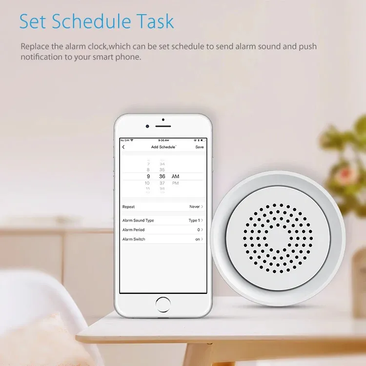 3-in-1 Smart Home Siren Alarm: Sound, Light, Temperature & Humidity ...
