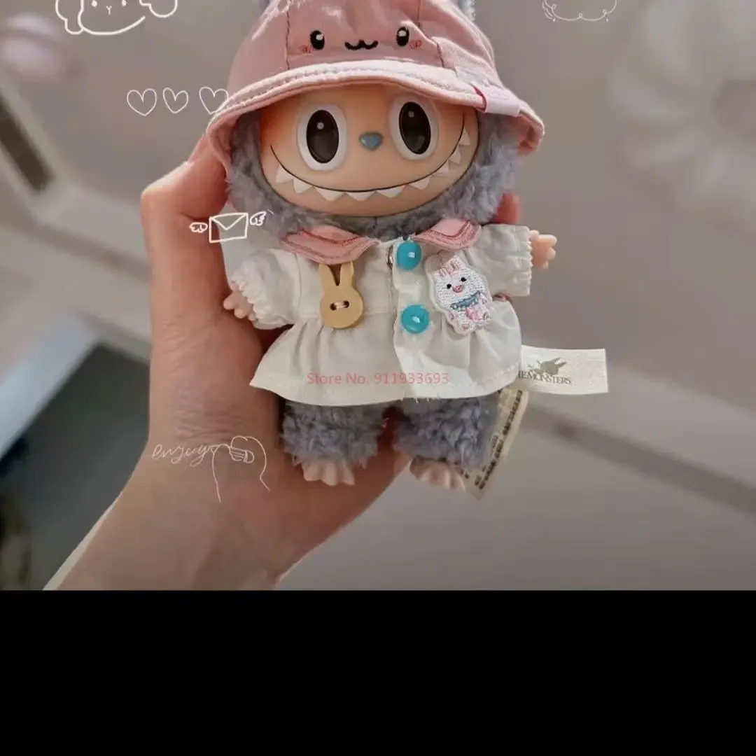DHgate.com:Cute Labubu Mini Plush Doll Skirt Hat Outfit
