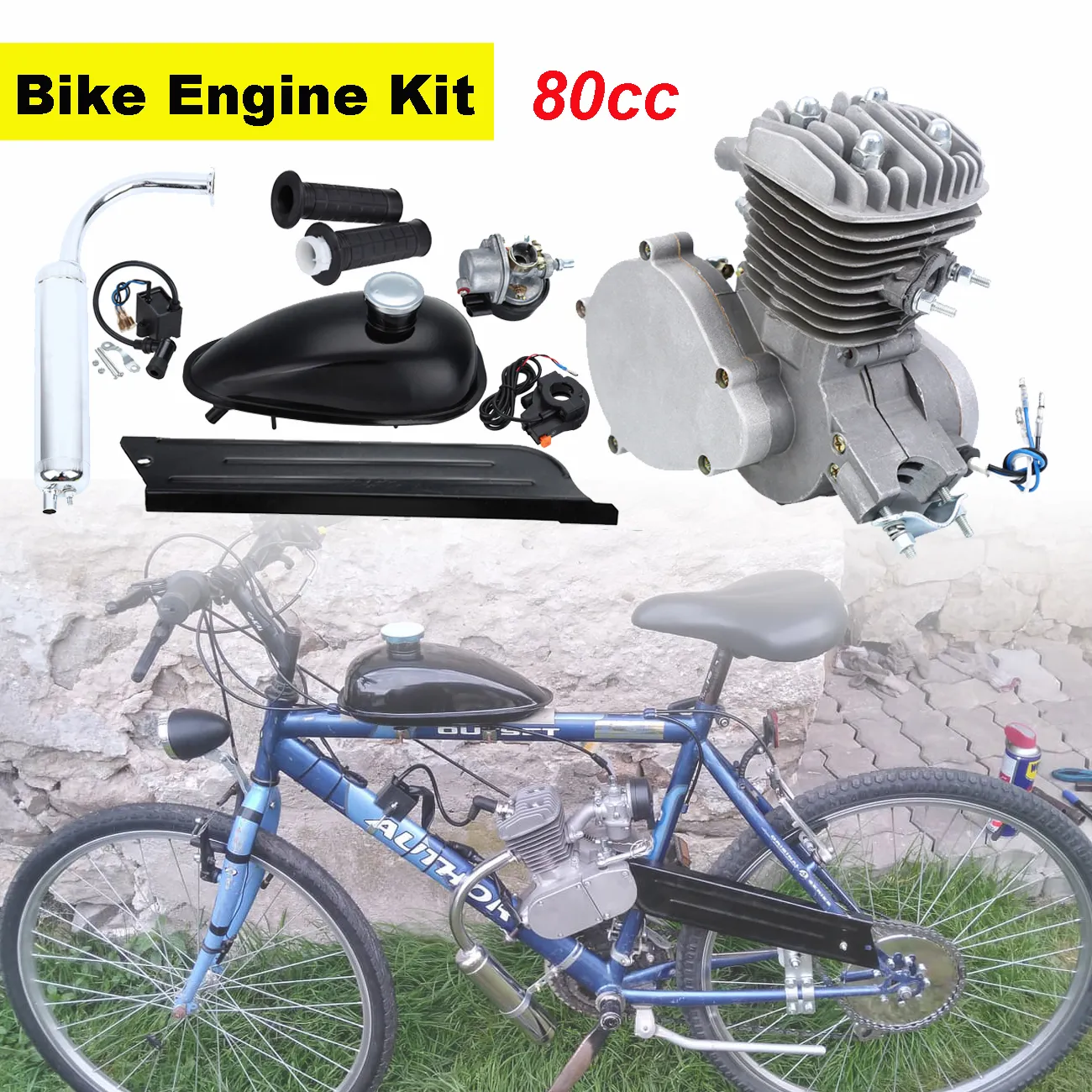 Epa Approved 80cc Flying Horse Bicycle Engine Kit Hot Sale!Silver