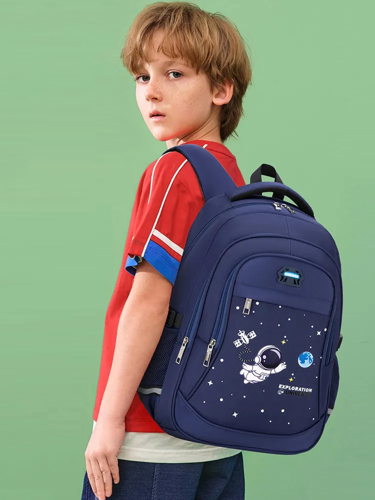 Galaxy Backpack For Kids - Water Resistant School Bag With Star Print, Lightweight, Multiple Pockets, 30x18x46cm - View #6