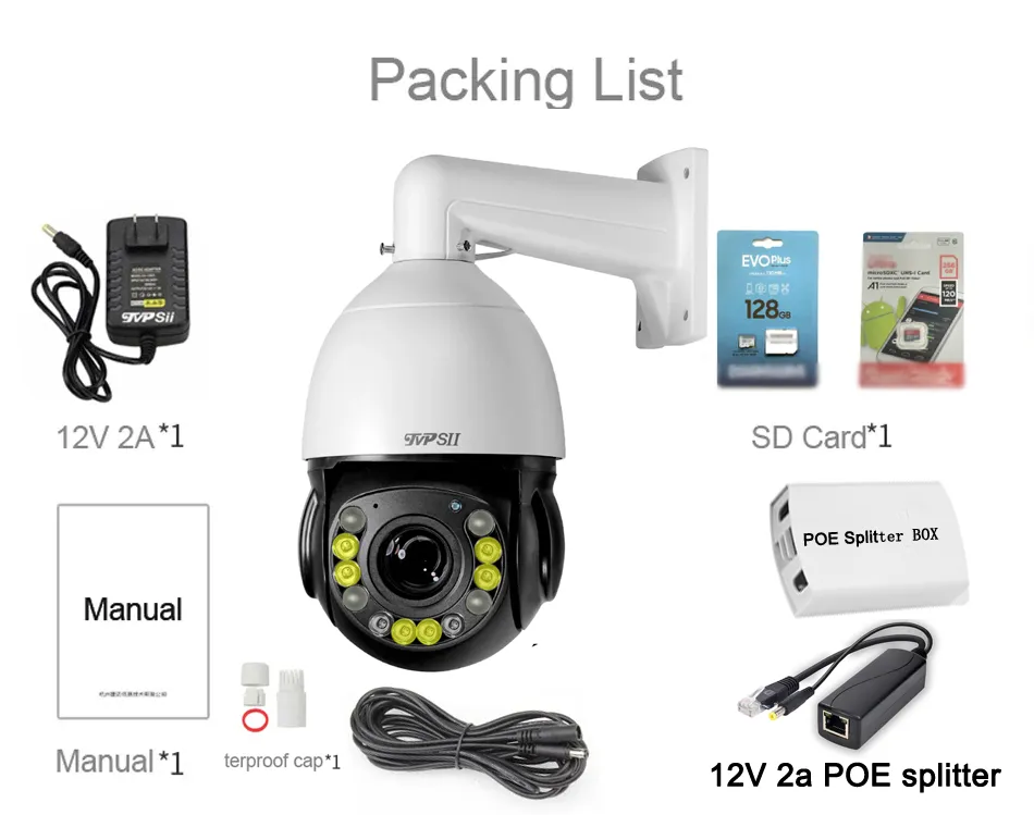 CamHi IP Camera with Infrared 90X Optical Zoom: 4K Full Color Security  Surveillance