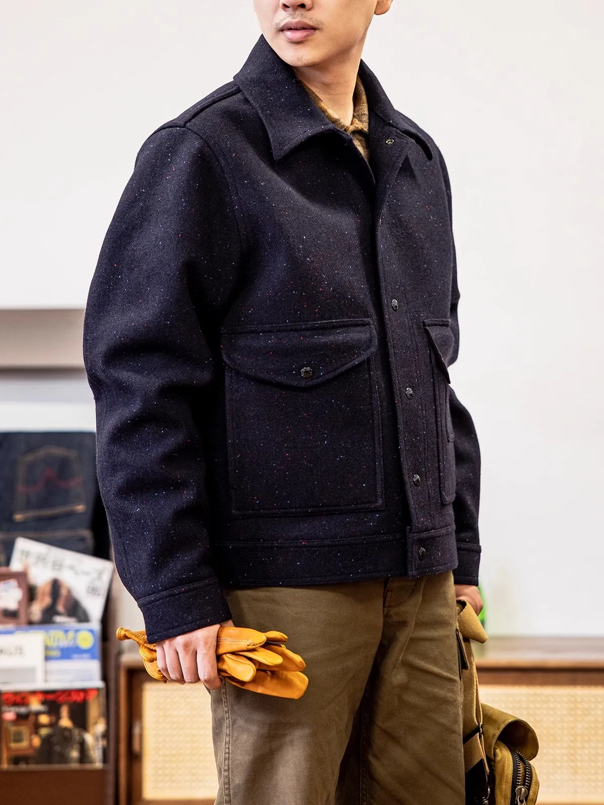 ジャケット・アウター MONITALY 22AW MACKINAW DOUBLE DUFFLECOAT Yellowstone Mens Wool Mackinaw Work Jacket - Red Tornado