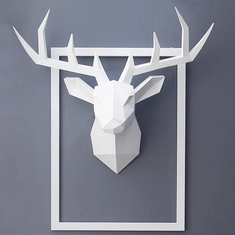3D Deer Head Resin Gormley Statues For Wall And Interior Decoration ...