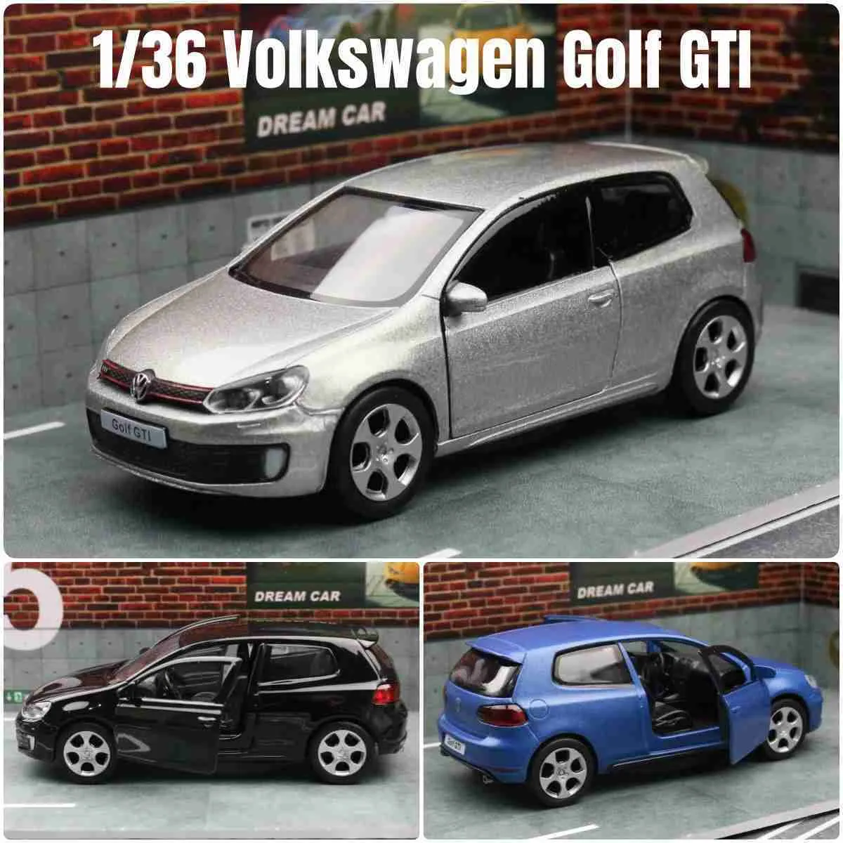DHgate.com:1/36 Scale Volkswagen Golf GTI RMZ Pull Back